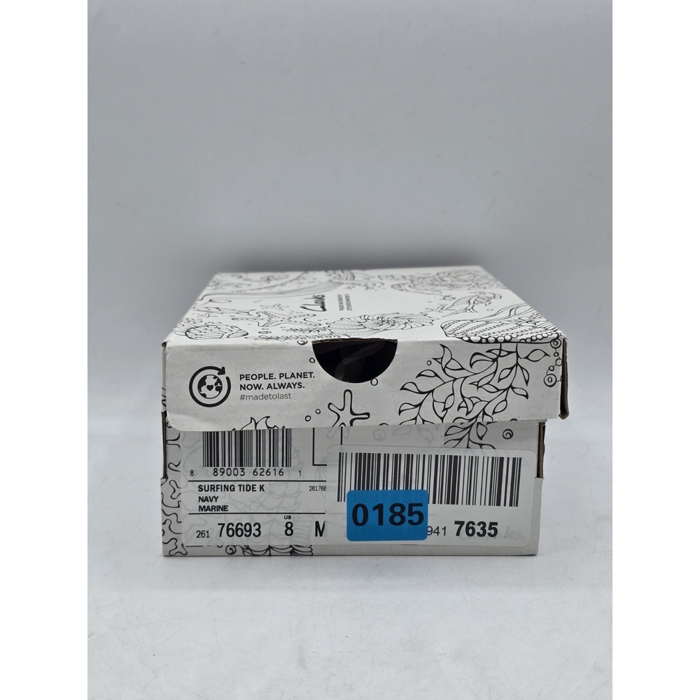 Clarks - Kids - Adjustable Sandals, SurfingTide K - Navy Marine Dinosaur‎ Sz 8 M - Picture 2 of 13